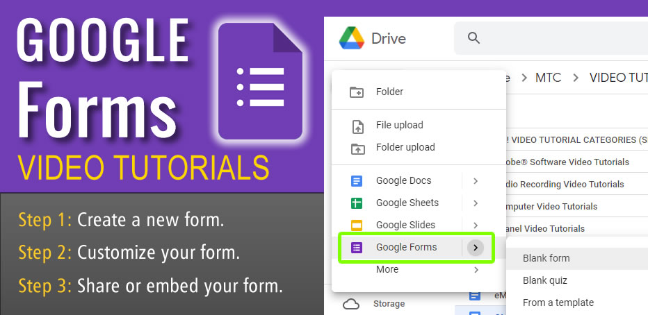 Google Forms Video Tutorials by Bart Smith